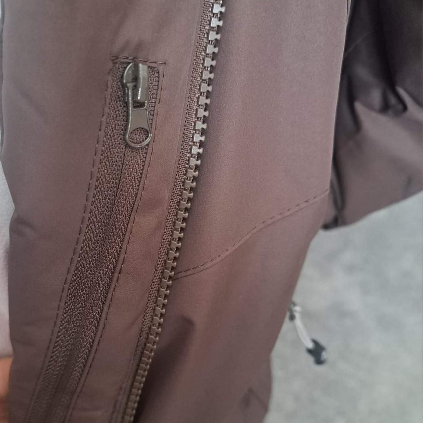 Bomber Style Tension Jacket - Brown