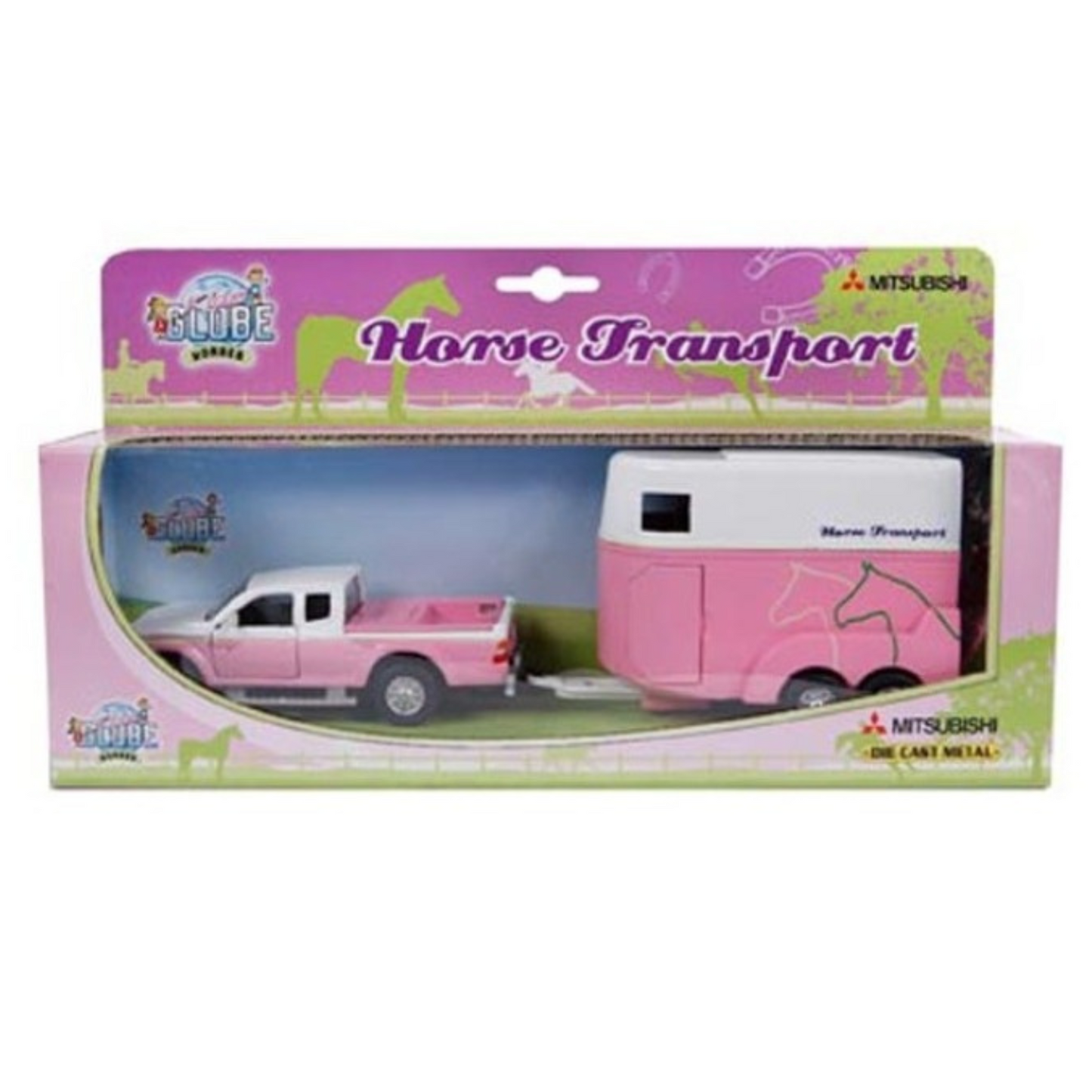 Kids Globe Pink Mitsubishi and Trailer