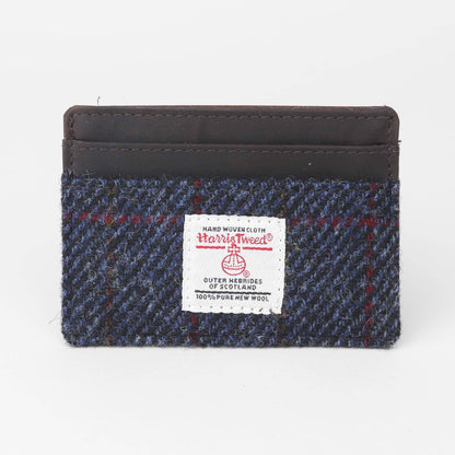 Blue Harris Tweed Card Holder