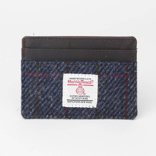 Blue Harris Tweed Card Holder