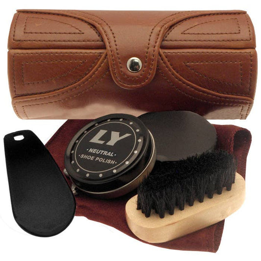 5 Piece Brown Barrel Shoe Kit